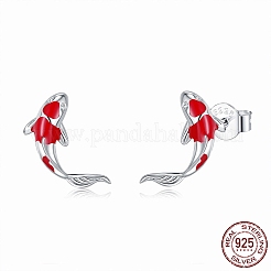 Anti-Tarnish Rhodium Plated 925 Sterling Silver Stud Earrings&nbsp;STER-BB72115