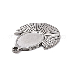 Non-Tarnish 304 Stainless Steel Pendant Cabochon Settings&nbsp;STAS-E169-18P