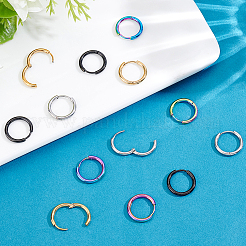 32Pcs 4 Colors Stainless Steel Huggie Hoop Earrings&nbsp;EJEW-PH0001-50