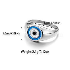 304 Stainless Steel Enamel Finger Rings for Women&nbsp;WGAD15F-01