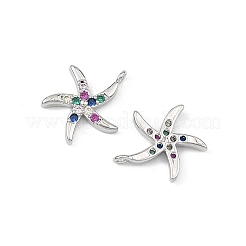 SHEGRACE Brass Colorful Cubic Zirconia Charms&nbsp;XGRQ3P471-599P