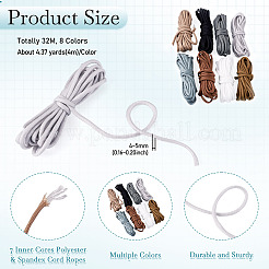 32M 8 Colors 7 Inner Cores Polyester & Spandex Cord Ropes&nbsp;RCP-TA0001-05