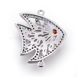 Brass Micro Pave Cubic Zirconia Links&nbsp;ZIRC-F093-15P
