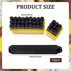 35Pcs 2 Styles Steel Craft Punch Stamps&nbsp;TOOL-ME0001-05