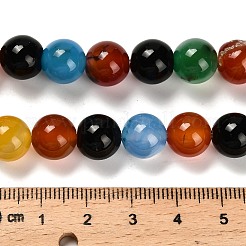 Dyed Natural Agate Beads Strands&nbsp;G-G203-10G-10mm