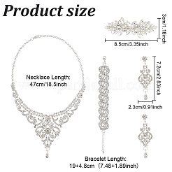 Crystal Rhinestone Wedding Jewelry Set&nbsp;SJEW-GO0001-02