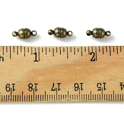 10Pcs Round Brass Magnetic Clasps with Loops&nbsp;KK-FS0001-34AB