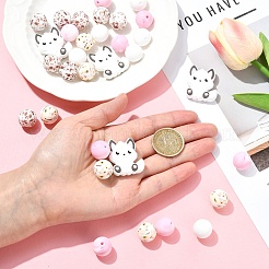 45Pcs 5 Styles Silicone Beads&nbsp;SIL-YW0002-69