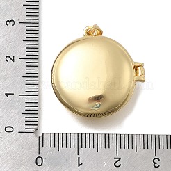 Brass Locket Pendants&nbsp;KK-D431-030B-G