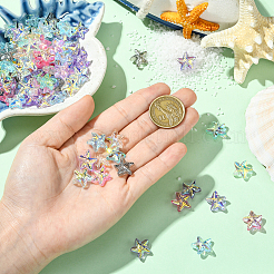 100Pcs 10 Colors Starfish Handmade Glass Beads&nbsp;GLAA-SC0002-80B