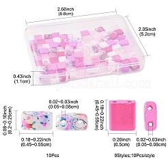 100Pcs 10 Styles 2-Hole Drawbench Glass Seed Beads&nbsp;SEED-FS0001-46