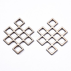 Unfinished Natural Poplar Wood Filigree Joiners Links&nbsp;WOOD-S045-126