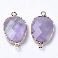 Natural Amethyst Links Connectors&nbsp;G-R472-01A