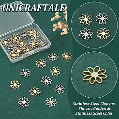 30Pcs 2 Colors 304 Stainless Steel Charms&nbsp;FIND-UN0016-31