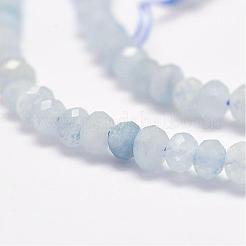 Natural Aquamarine Bead Strands&nbsp;G-P279-64-4mm