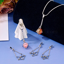 10Pcs 201 & 304 Stainless Steel Macrame Pouch Pendants&nbsp;PALLOY-TAC0197