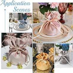 Velvet Jewelry Bags with Drawstring & Plastic Imitation Pearl&nbsp;TP-NB0001-21