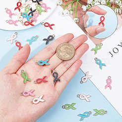 DIY Awareness Ribbon Themed Pendant Making Kits&nbsp;DIY-SC0014-18