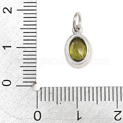 Brass Pave Cubic Zirconia Charms&nbsp;KK-CBA0031-03P-C