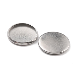 Non-Tarnish 316 Surgical Stainless Steel Cabochon Tray Settings&nbsp;STAS-I187-06D-P