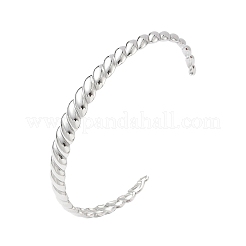 Croissant 304 Stainless Steel Cuff Bangles for Women&nbsp;LS-BJEW-S171-01C-P