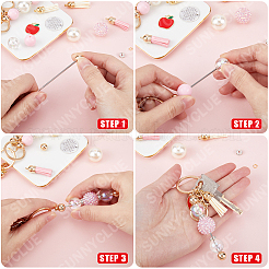DIY Beadable Keychain Making Kit for Teachers' Day&nbsp;DIY-SC0023-13