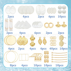 DIY Shell & Alloy Dangle Earring Making Kits&nbsp;DIY-SC0026-53
