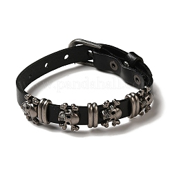 Alloy Skull Rivets Bracelet&nbsp;BJEW-C037-04A