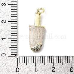 Brass Micro Pave Cubic Zirconia Pendants&nbsp;KK-A278-13G