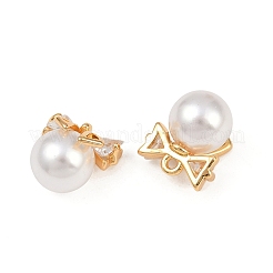 Brass Micro Pave Cubic Zirconia Charms&nbsp;KK-F902-05G