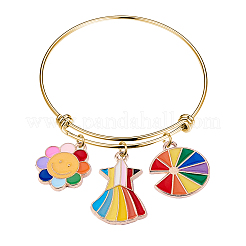 50Pcs 10 Style Alloy Enamel Pendants&nbsp;ENAM-CJ0001-112