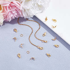 30Pcs Brass Lobster Claw Clasps with 30Pcs Open Jump Rings & 30Pcs Bead Tips&nbsp;KK-GO0001-13