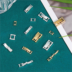 16Pcs 4 Styles 2 Colors Eco-Friendly Brass Watch Band Clasps&nbsp;KK-FH0007-35