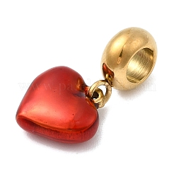 304 Stainless Steel Enamel European Dangle Charms&nbsp;STAS-D153-19G