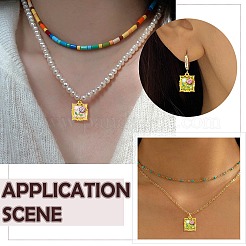 8Pcs 4 Colors Golden Alloy Resin Pendants&nbsp;FIND-CJ0004-91