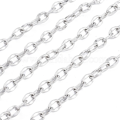 Tarnish Resistant 304 Stainless Steel Dapped Cable Chains&nbsp;CHS-D027-01P
