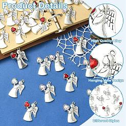 30Pcs 3 Colors Antique Silver Alloy Rhinestone Pendants&nbsp;FIND-CJ0006-07
