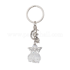 Glass & Tibetan Style Alloy Keychain&nbsp;KEYC-MZ00037-10