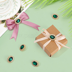 6Pcs Glass Shank Buttons&nbsp;BUTT-MA0001-17