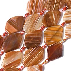 Natural Banded Agate/Striped Agate Beads Strands&nbsp;G-G196-A01-02