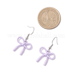 5 Pairs 304 Stainless Steel & Spray Plating Alloy Bowknot Dangle Earrings&nbsp;EJEW-JE06639