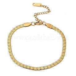 304 Stainless Steel Snake Chains Bracelets for Women&nbsp;BJEW-P395-02G-05