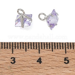 Brass Pave Cubic Zirconia Charms&nbsp;CU-CBABEB3-05P-04