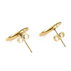 304 Stainless Steel Ring Stud Earrings for Woman&nbsp;EJEW-WH0270-51G