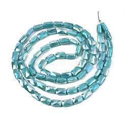 Electroplate Opaque Solid Color Glass Beads Strands&nbsp;X-EGLA-N002-25-A06