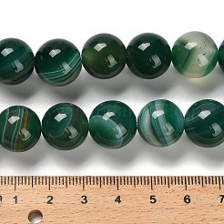 Dyed Natural Banded Agate Beads Strands&nbsp;G-G175-A07-01