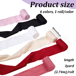 6 Rolls 6 Colors Polyester Ribbons&nbsp;OCOR-BC0006-36B