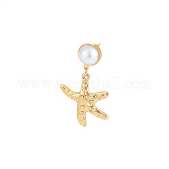 304 Stainless Steel & Plastic Pearl Stud Dangle Earrings&nbsp;WG9A652-01