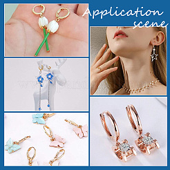 50Pcs Brass Huggie Hoop Earring Findings&nbsp;KK-PH0005-25