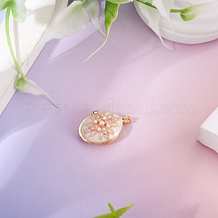 1Pc Brass Micro Pave Clear Cubic Zirconia Locket Pendants&nbsp;KK-TADJ0001-06